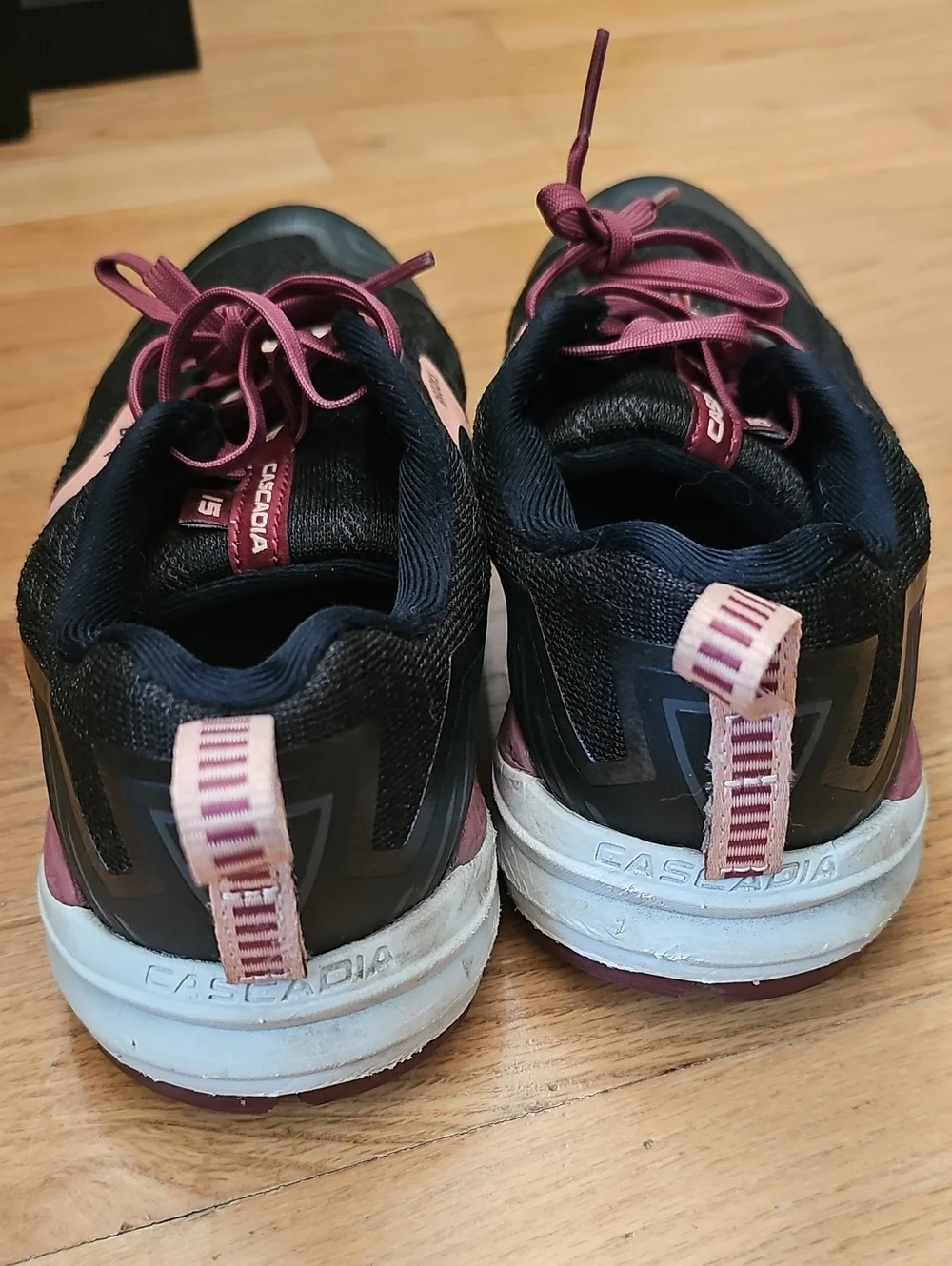Brooks Women's Athletic Cascadia Hiking Trail Running Shoes - Black with Pink